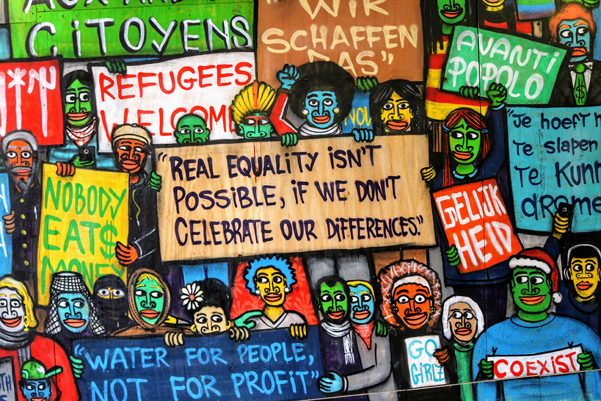 illustration depicting activists