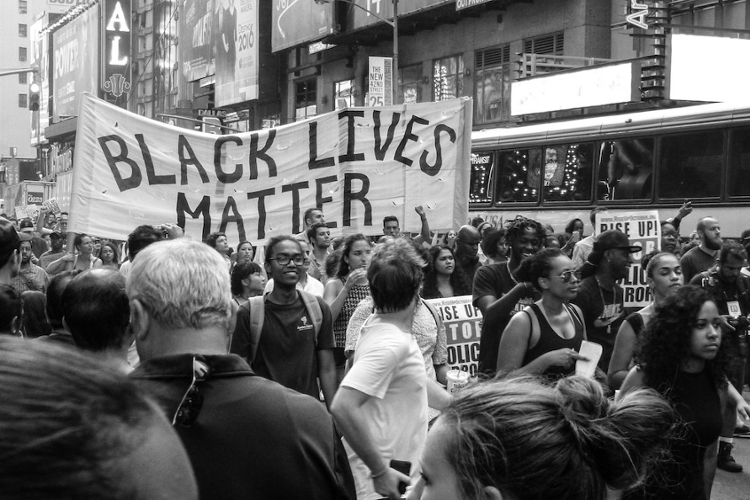 black lives matter protest poster photo by nicole baster